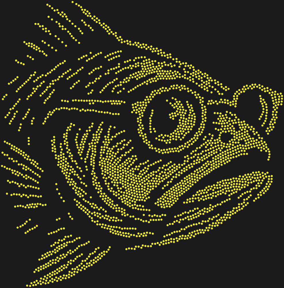 Трафарет Рыба в очках — RHT_FISHGLASS1_SS10_CITRINE