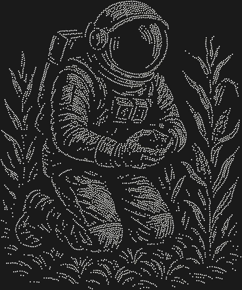 Трафарет Астронавт-фермер — RHT_ASTRONAUT1_SS12_CRYSTAL_AB