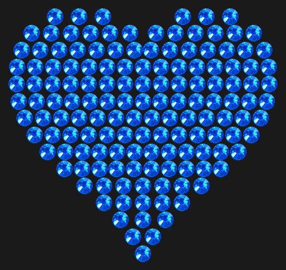 Трафарет Compact heart — RHT_HEART5_SS10_SAPPHIRE