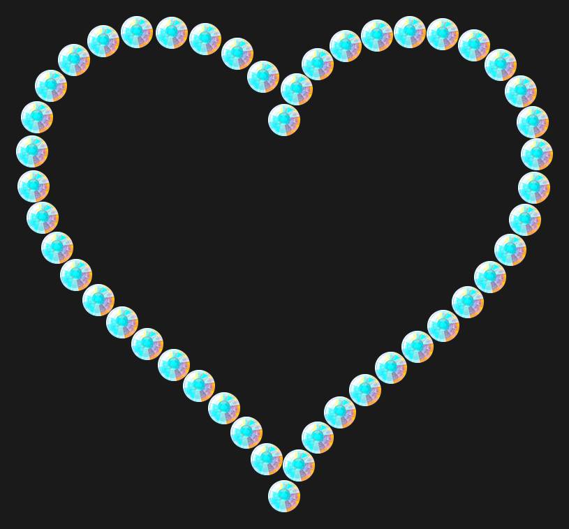 Трафарет Contoured heart — RHT_HEART6_SS16_CRYSTAL_AB_DMC