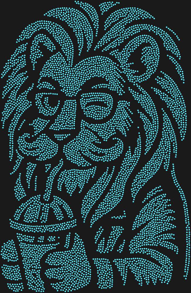 Трафарет Лев-хипстер — RHT_LIONHIPSTER1_SS10_LT_SAPPHIRE