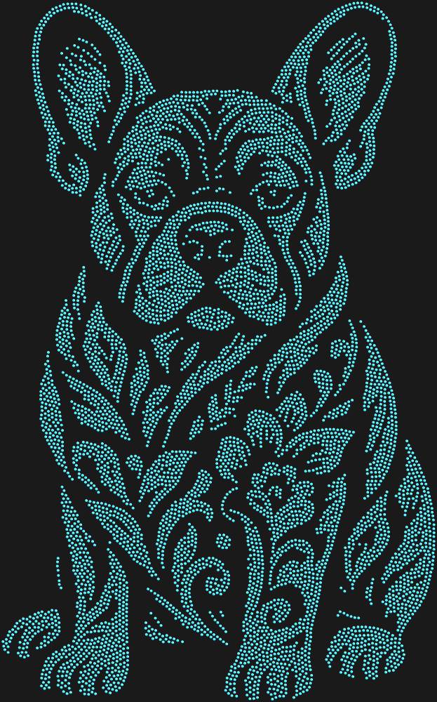 Трафарет Французский бульдог — RHT_FRENCHBULLDOG1_SS3_LT_SAPPHIRE