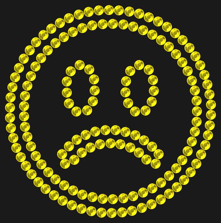 Трафарет Sad emoji — RHT_SMILE6_SS10_CITRINE