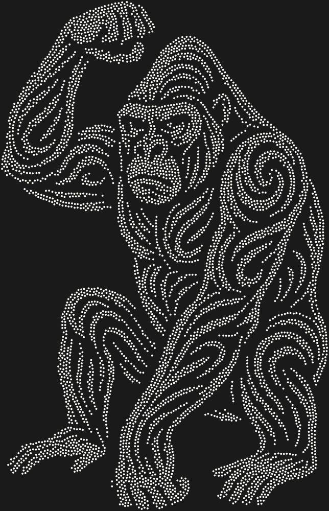 Трафарет Горилла — RHT_MONKEY4_SS6_CRYSTAL_AB