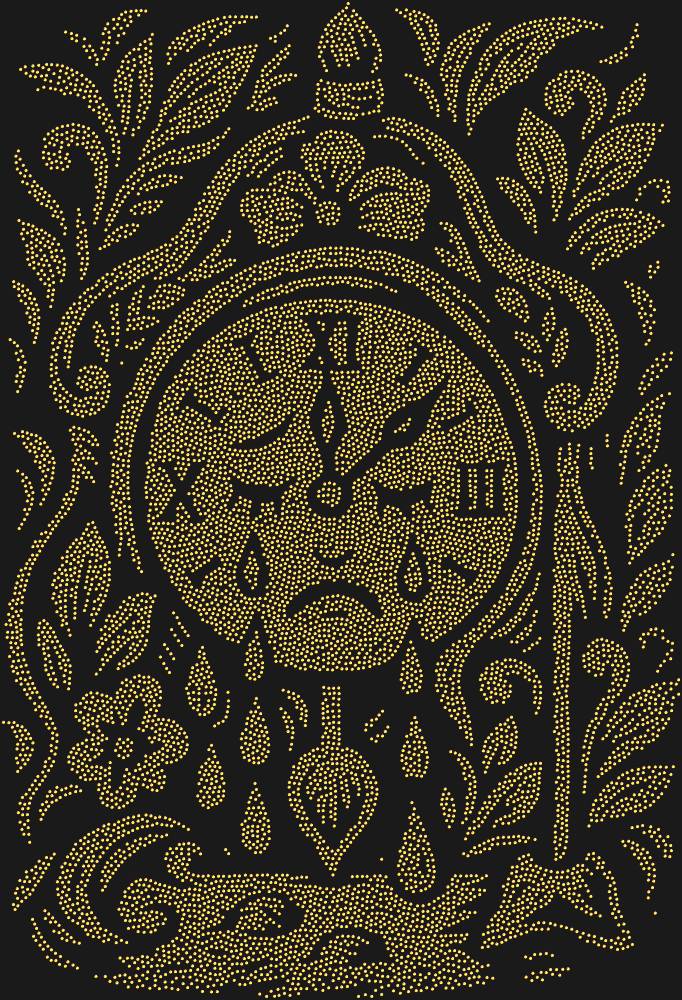 Трафарет The clock that could cry — RHT_CRYINGCLOCK1_SS3_RED_VOLCANO