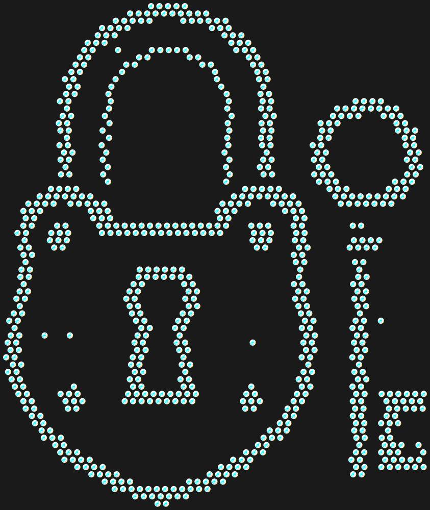 Трафарет Lock and key — RHT_LOCKKEY1_SS12_CRYSTAL_AB_DMC