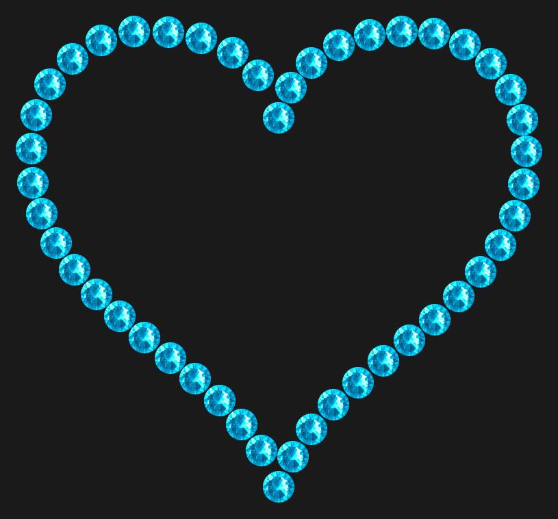 Трафарет Contoured heart — RHT_HEART6_SS16_AQUAMARINE