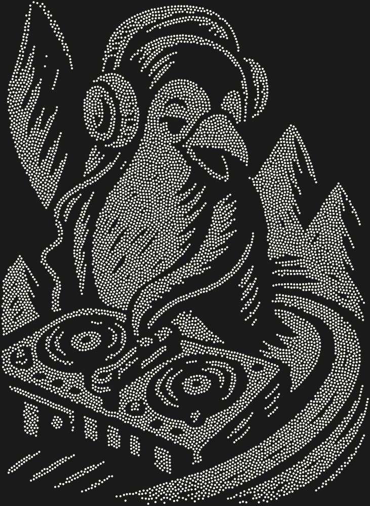 Трафарет Пингвин-диджей — RHT_PENGUINDJ1_SS8_CRYSTAL_AB