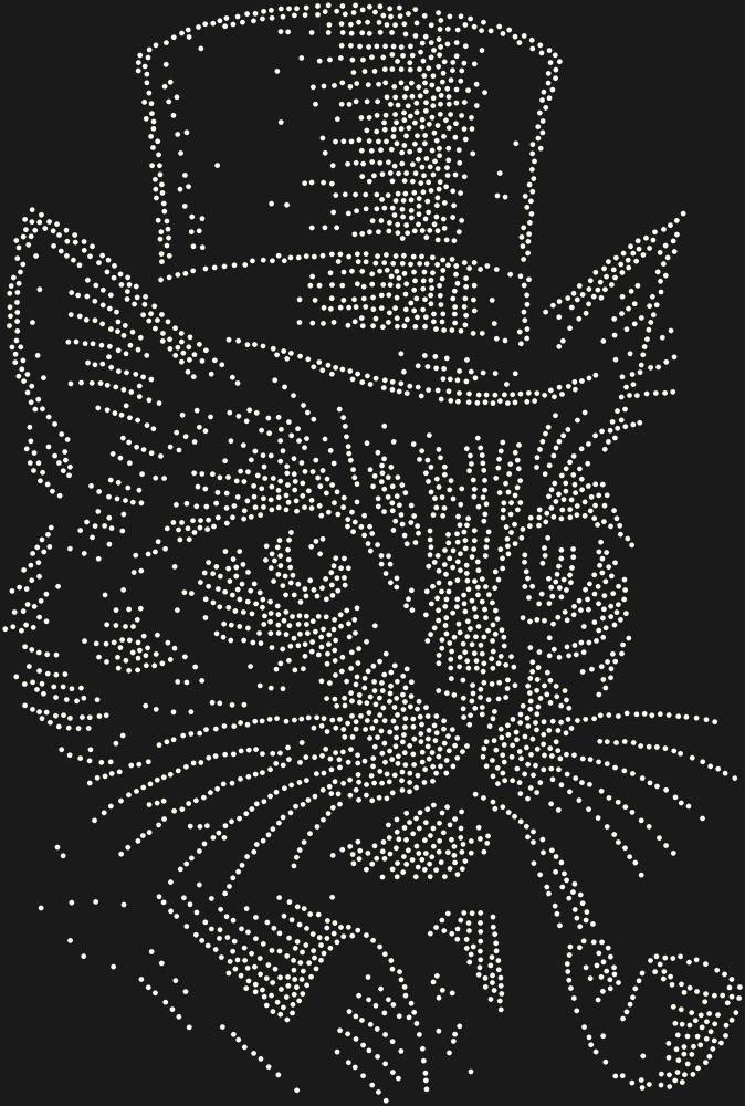 Трафарет Кот в шляпе — RHT_CAT2_SS10_CRYSTAL_AB