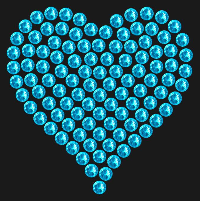 Трафарет Mini heart dense — RHT_HEART1_SS16_AQUAMARINE