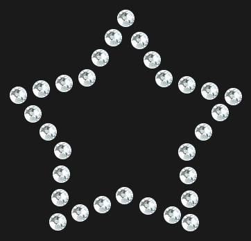 Трафарет Mini star contour — RHT_STAR4_SS6_CRYSTAL_CLEAR