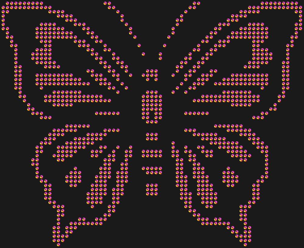 Трафарет Butterfly — RHT_BUTTERFLY2_SS16_RAINBOW