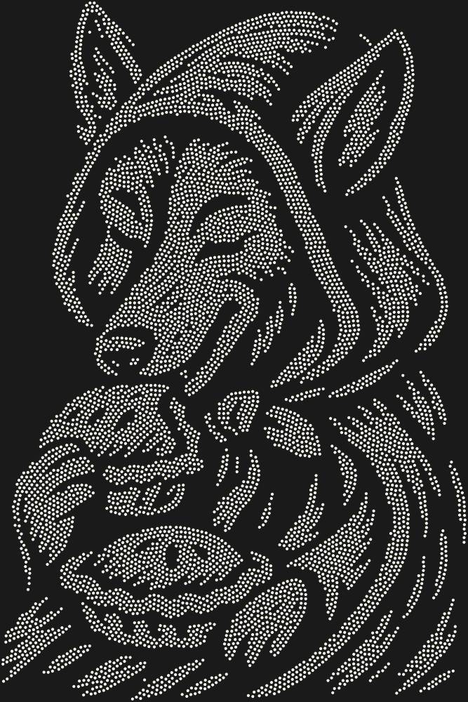 Трафарет Волк в красной шапочке — RHT_WOLFWITHPIE1_SS20_CRYSTAL_AB