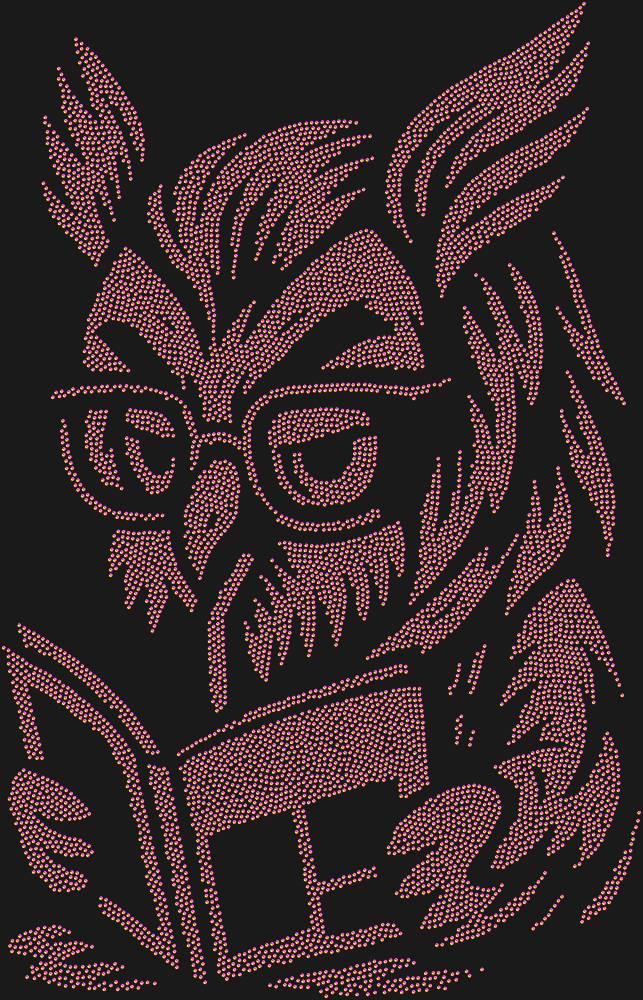 Трафарет Owl with glasses — RHT_OWLBOOK1_SS12_RAINBOW
