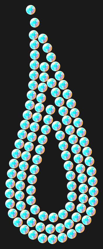 Трафарет Droplet with outline — RHT_TEAR3_SS10_CRYSTAL_AB_DMC