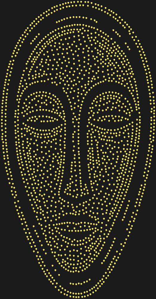 Трафарет African-style mask — RHT_AFRICANMASK1_SS10_GOLD
