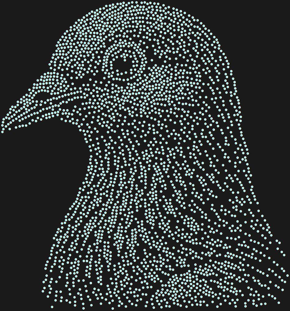 Трафарет Голубь — RHT_PIGEON1_SS16_CRYSTAL_AB_DMC