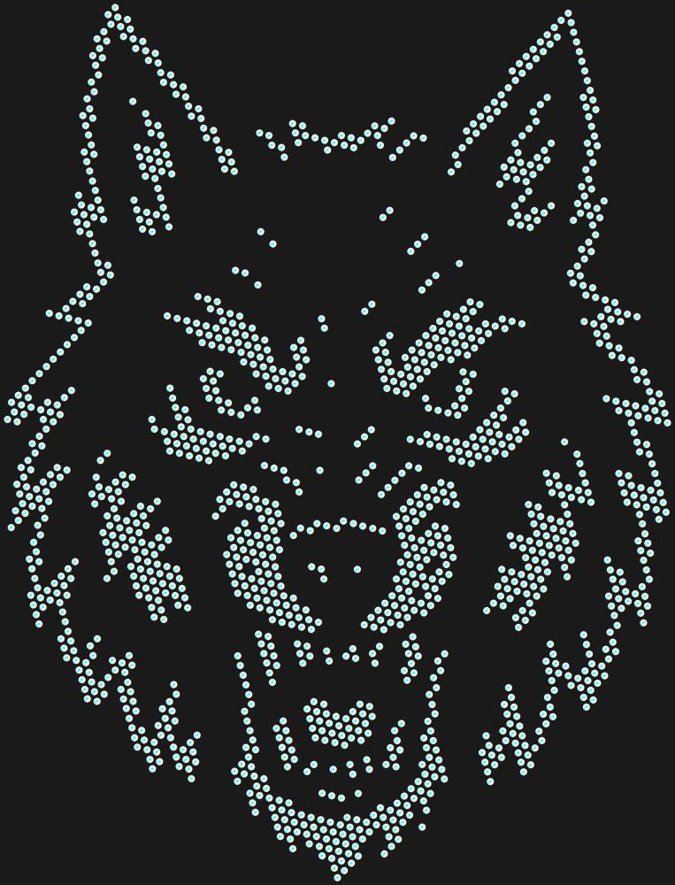 Трафарет Wolf — RHT_WOLF1_SS6_CRYSTAL_AB_DMC