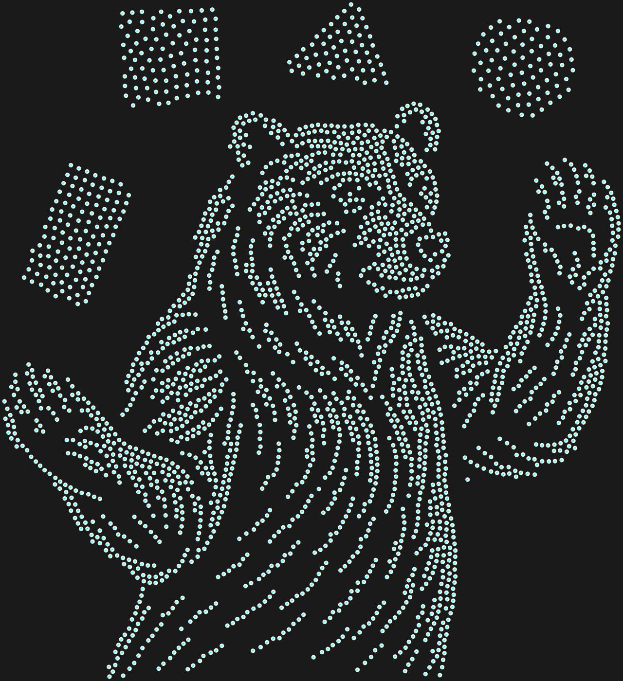 Трафарет Жонглирующий медведь — BEAR3