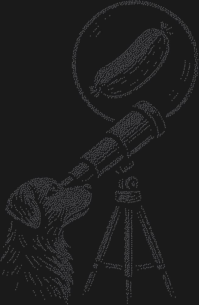 Трафарет Пес-астроном — RHT_DOG6_SS8_JET_BLACK