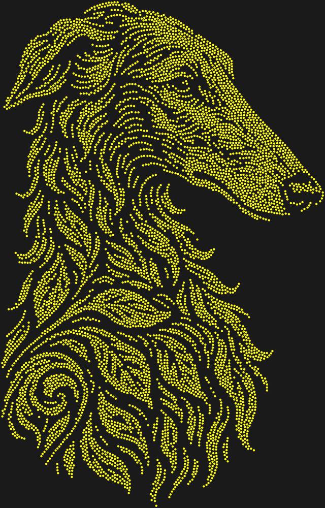 Трафарет Русская борзая — RHT_GREYHOUND1_SS10_CITRINE