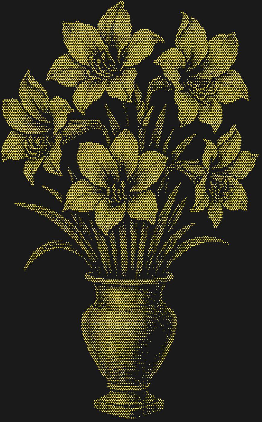 Трафарет Амариллисы — AMARYLLISVASE1