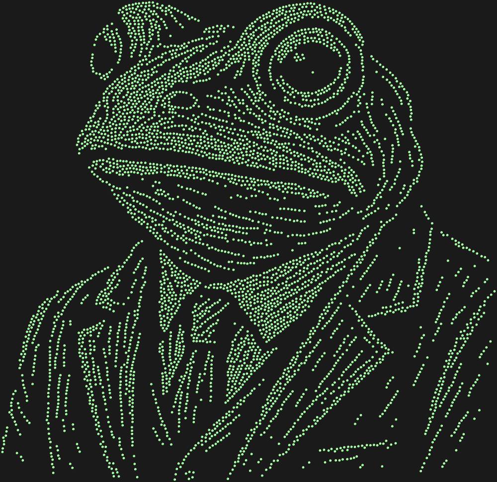 Трафарет Лягушка в костюме — RHT_FROG3_SS10_LT_PERIDOT