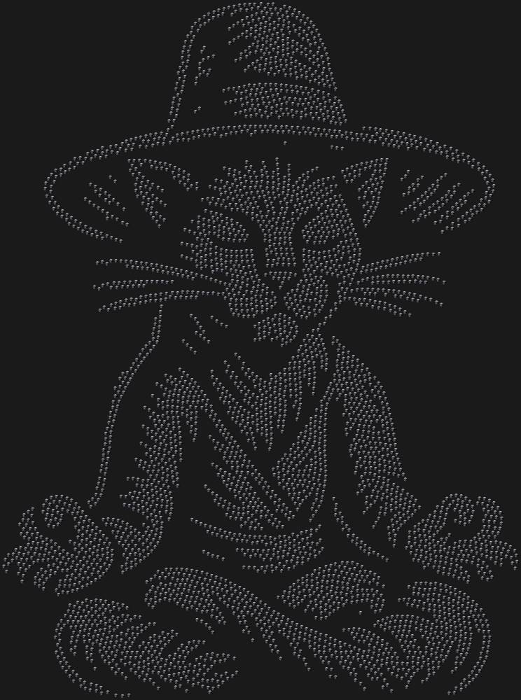 Трафарет Levitating cat in a hat — RHT_CATMEDITATE1_SS6_JET_BLACK