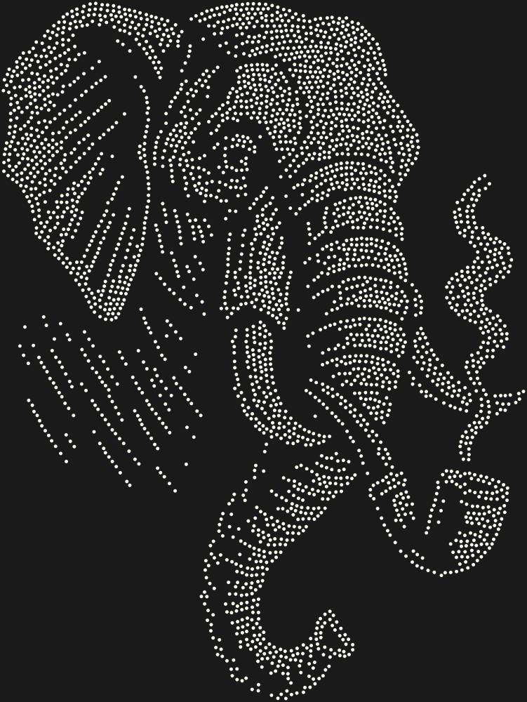 Трафарет Слон с трубкой — RHT_ELEPHANT2_SS12_CRYSTAL_AB