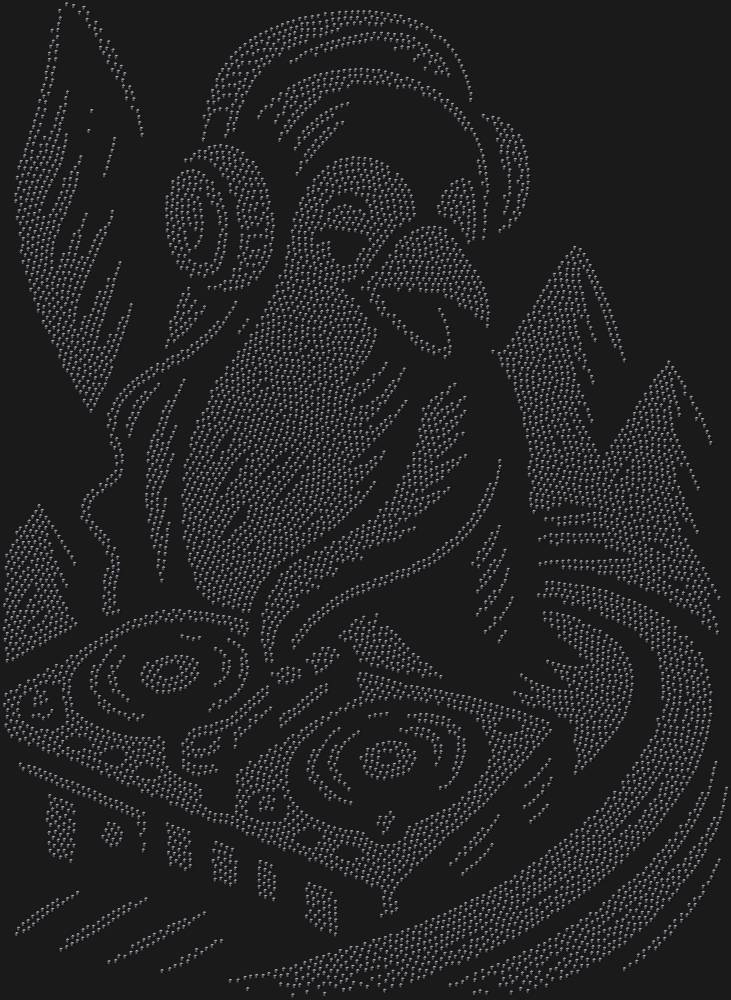 Трафарет Пингвин-диджей — RHT_PENGUINDJ1_SS4_JET_BLACK