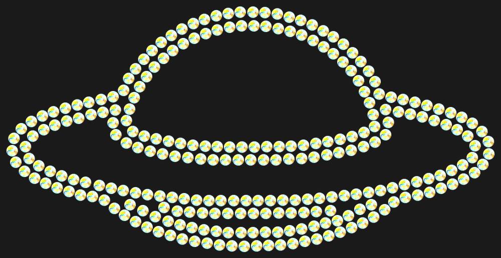 Трафарет Flying saucer — RHT_UFO3_SS6_CRYSTAL_AB
