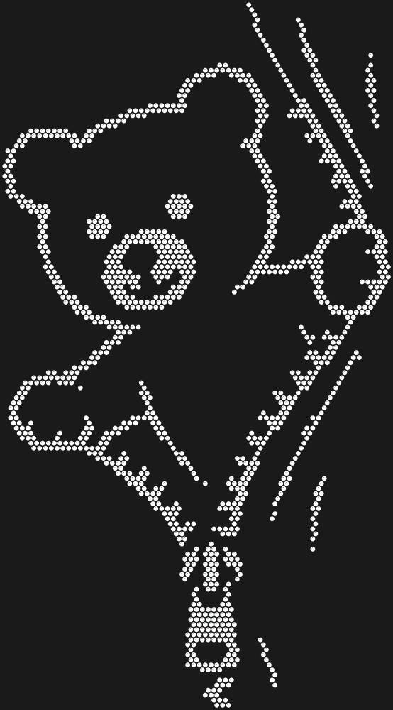 Трафарет The little bear unzips — RHT_BEARZIP1_SS10_CRYSTAL_CLEAR
