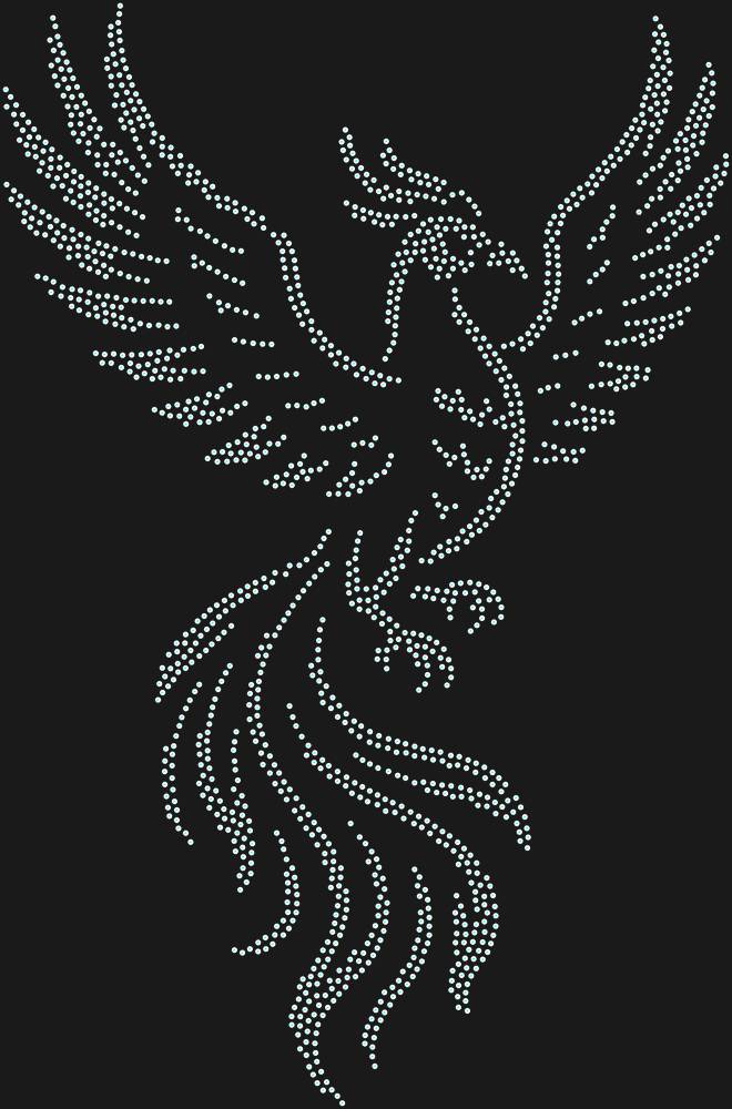 Трафарет Phoenix bird — RHT_FENIX1_SS20_CRYSTAL_AB_DMC