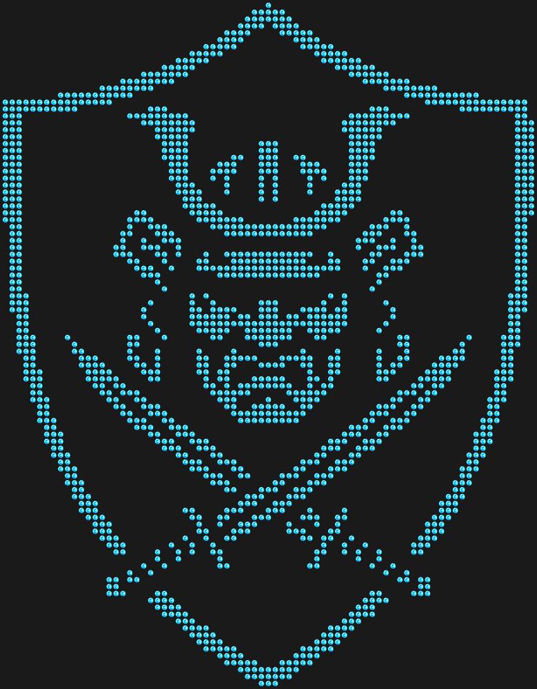 Трафарет Samurai shield — RHT_SAMURAI1_SS16_LT_SAPPHIRE