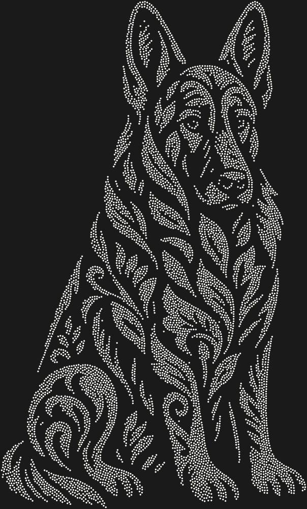 Трафарет Немецкая овчарка — RHT_SHEPHERD1_SS5_CRYSTAL_AB
