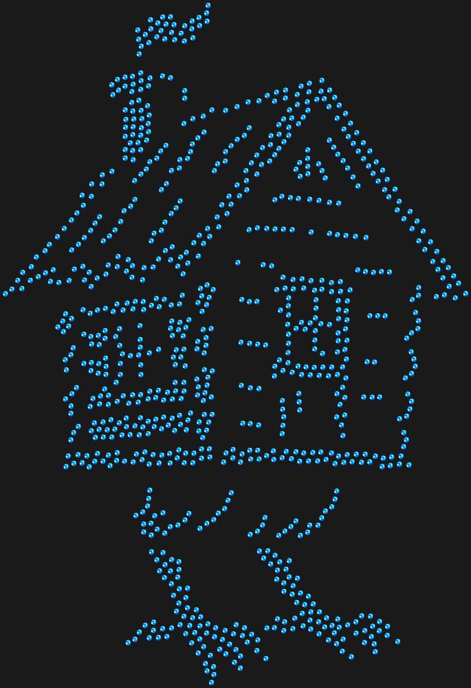 Трафарет Hut on chicken legs — RHT_YAGA1_SS10_SAPPHIRE