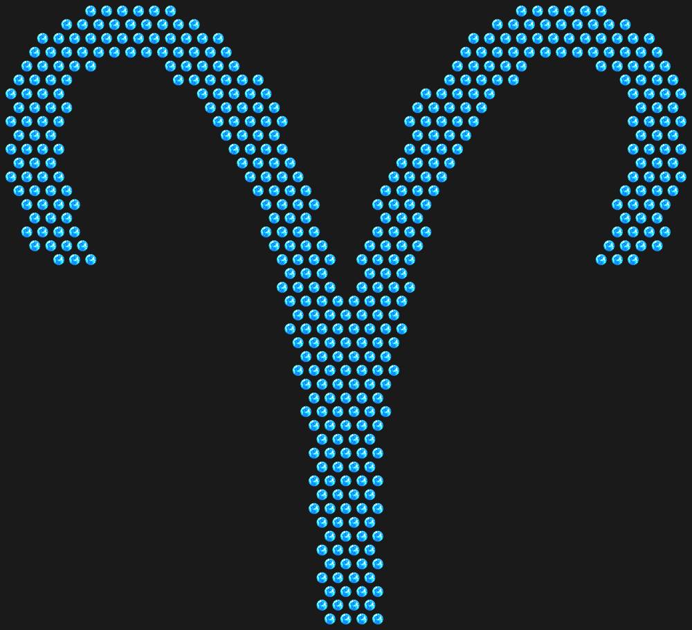 Трафарет Aries (Zodiac sign) — RHT_ZODIACARIES1_SS10_LT_SAPPHIRE