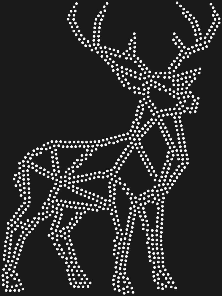 Трафарет Low-poly deer — RHT_DEER1_SS6_CRYSTAL_CLEAR