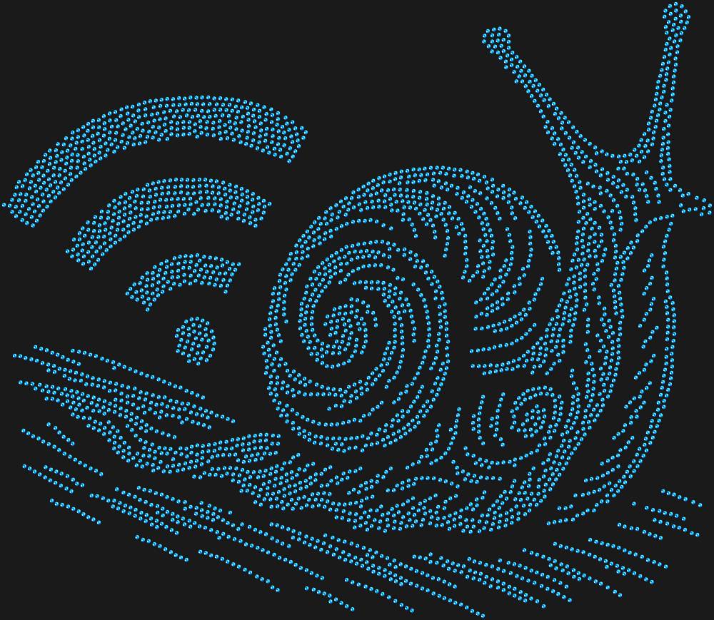 Трафарет Медленный интернет — RHT_SNAIL3_SS16_SAPPHIRE