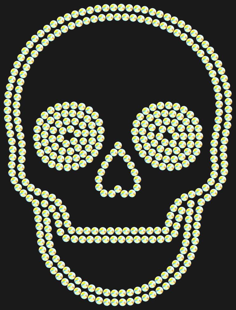 Трафарет Skull — RHT_SCULL2_SS12_CRYSTAL_AB