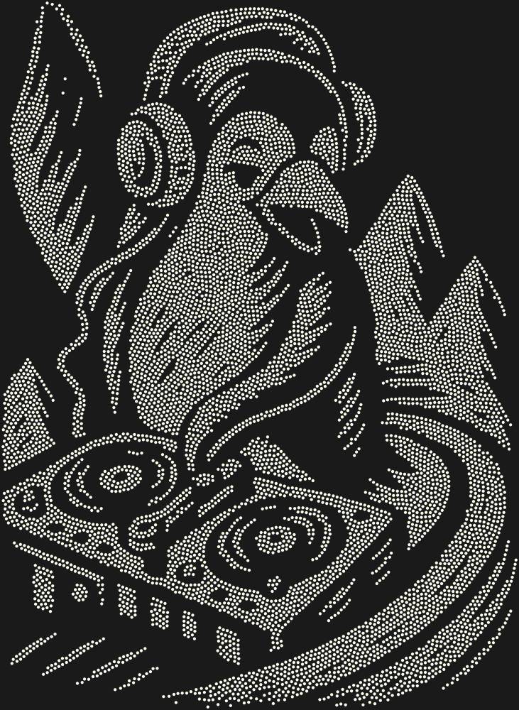 Трафарет Пингвин-диджей — RHT_PENGUINDJ1_SS20_CRYSTAL_AB