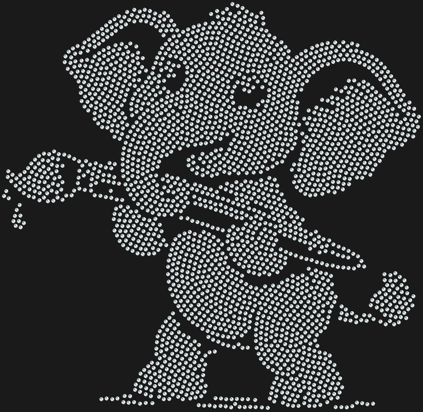 Трафарет Слон с кистью — ELEPHANTBRUSH1