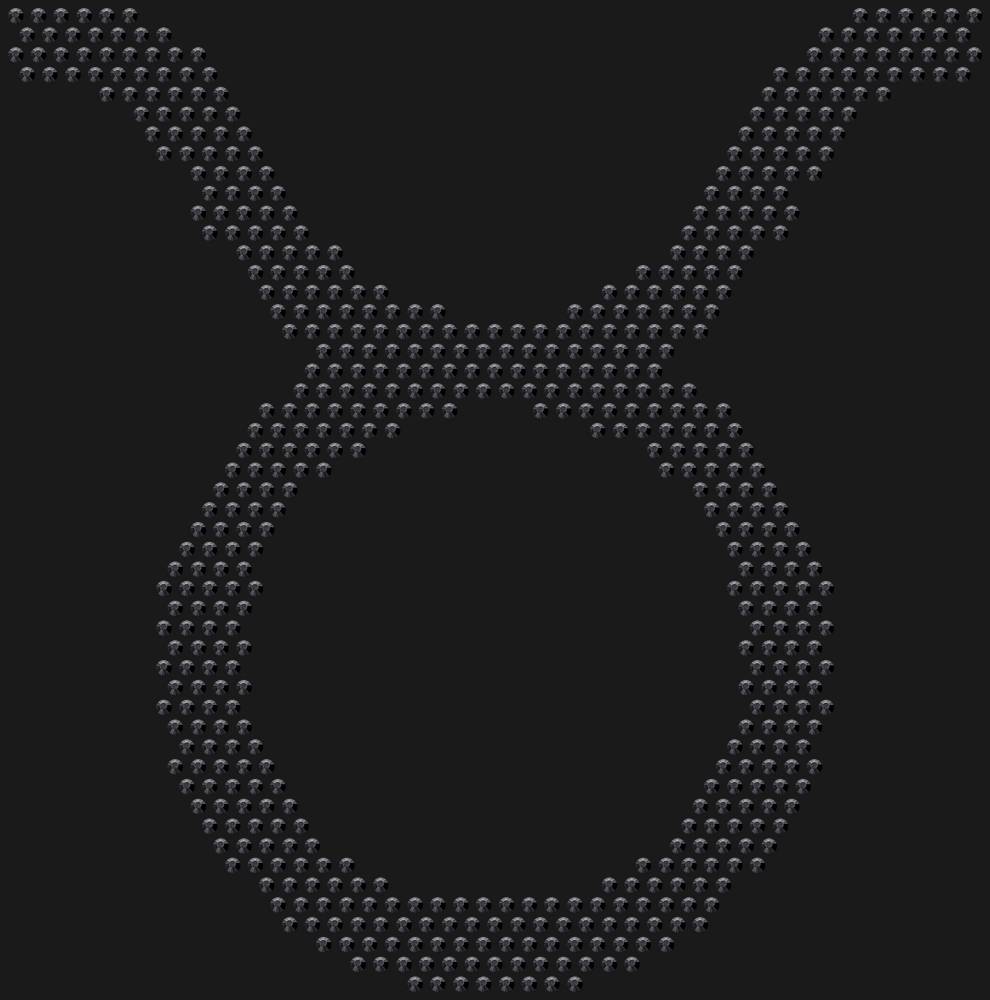 Трафарет Taurus zodiac sign — RHT_ZODIACTAURUS1_SS10_JET_BLACK