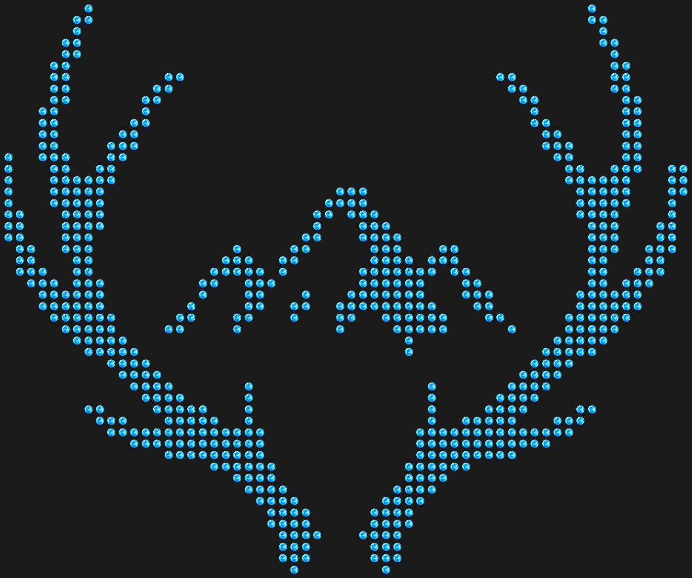 Трафарет Оленьи рога и маленькие горы — DEERHORNSMOUNTAINS1