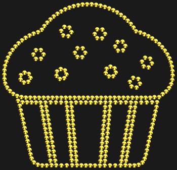 Diamond painting kit "Muffin". 343 diamonds. An appetizing muffin is a symbol of joy and light pleasure, adding notes of culinary dreams and good mood to your style.