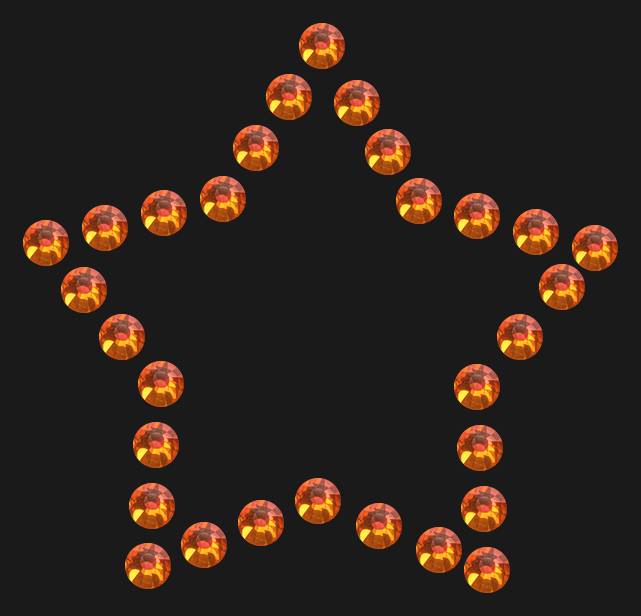 Трафарет Mini star contour — RHT_STAR4_SS16_RED_VOLCANO