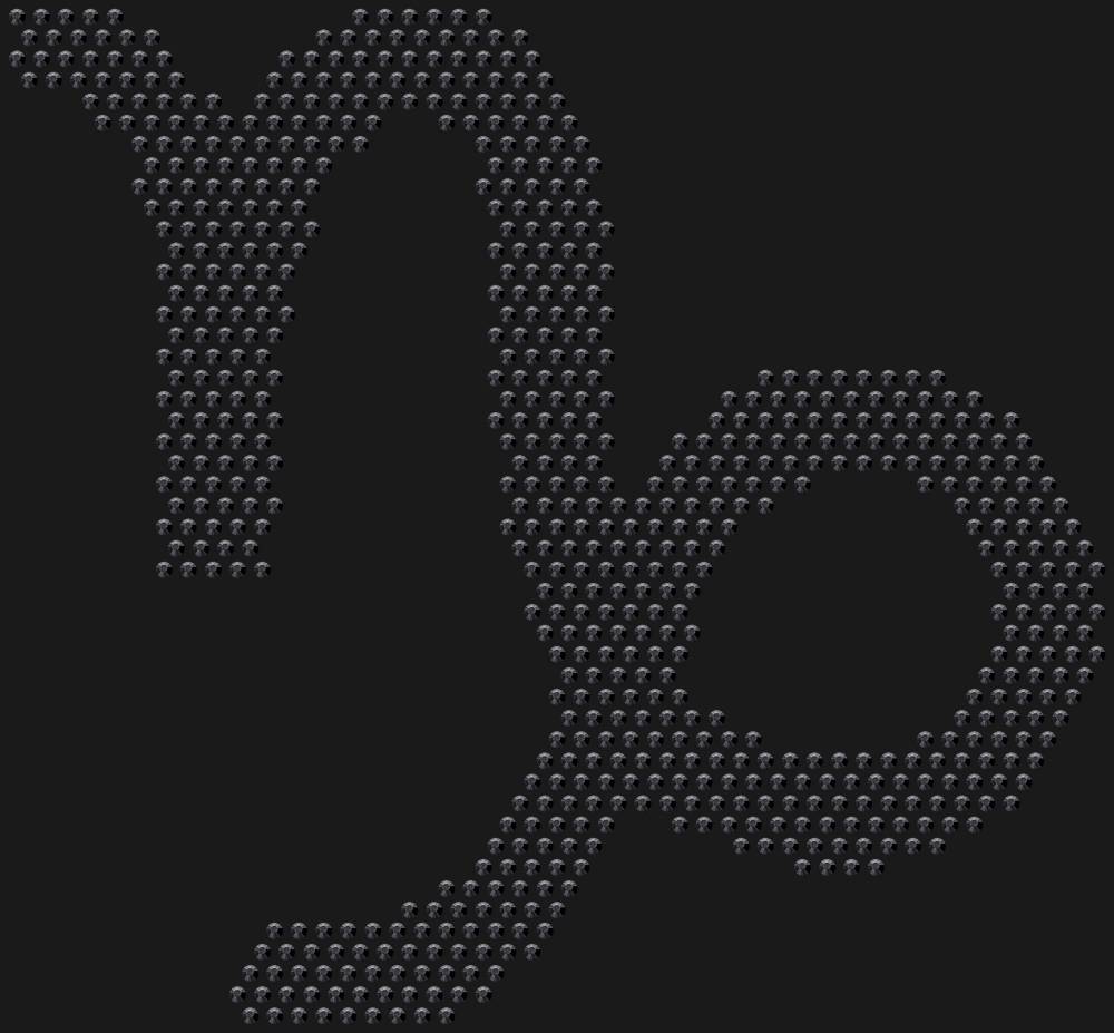 Трафарет Capricorn zodiac sign — RHT_ZODIACCAPRICORN1_SS10_JET_BLACK
