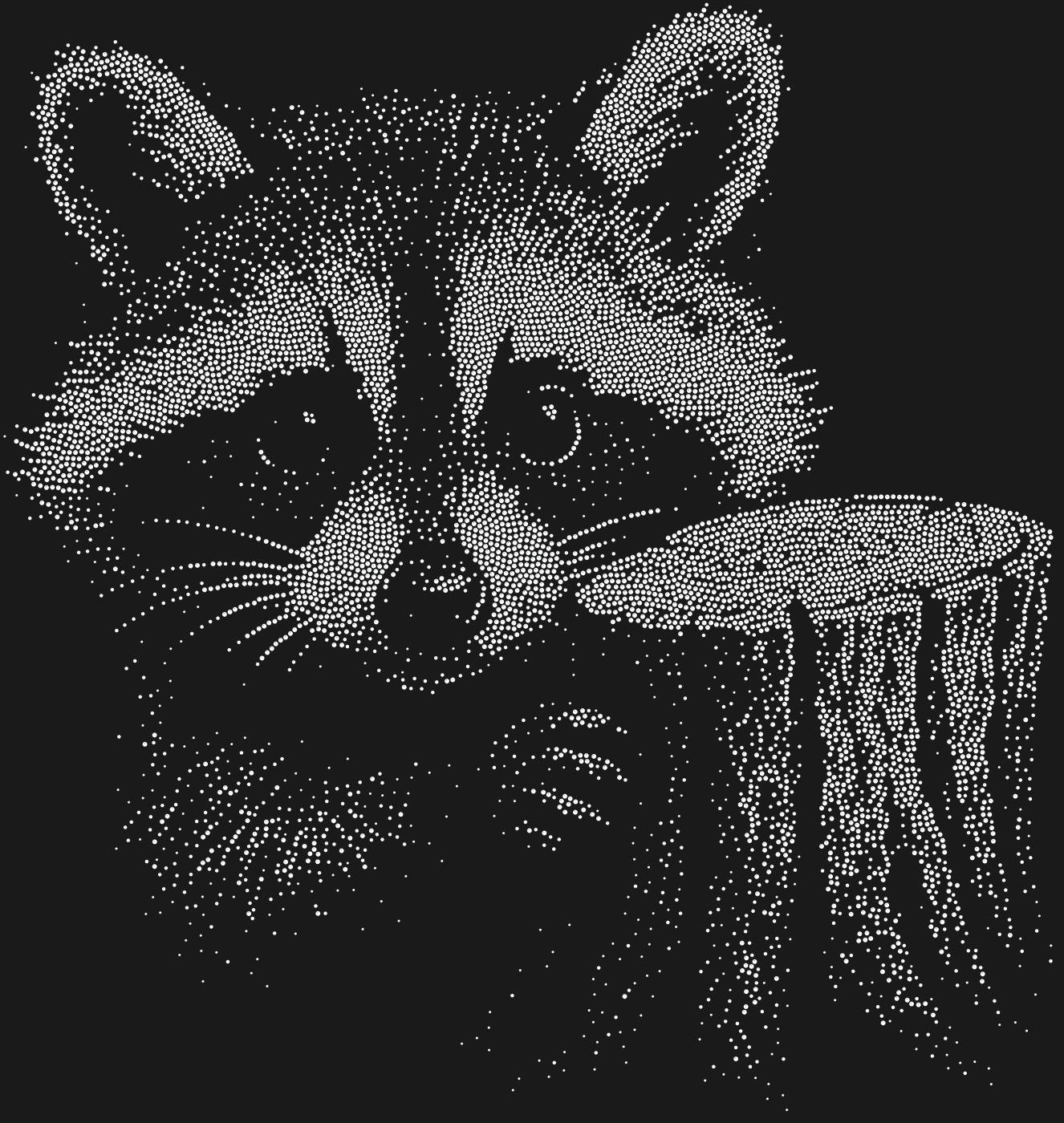 Трафарет Енот за пеньком — RACCOONSTUMP1