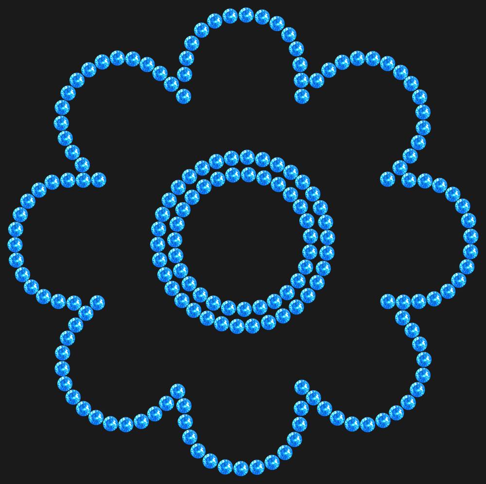 Трафарет Flower — RHT_FLOWER1_SS16_LT_SAPPHIRE