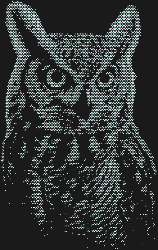 Трафарет Сова — RHT_OWL2_MULTY_CRYSTAL_AB_DMC